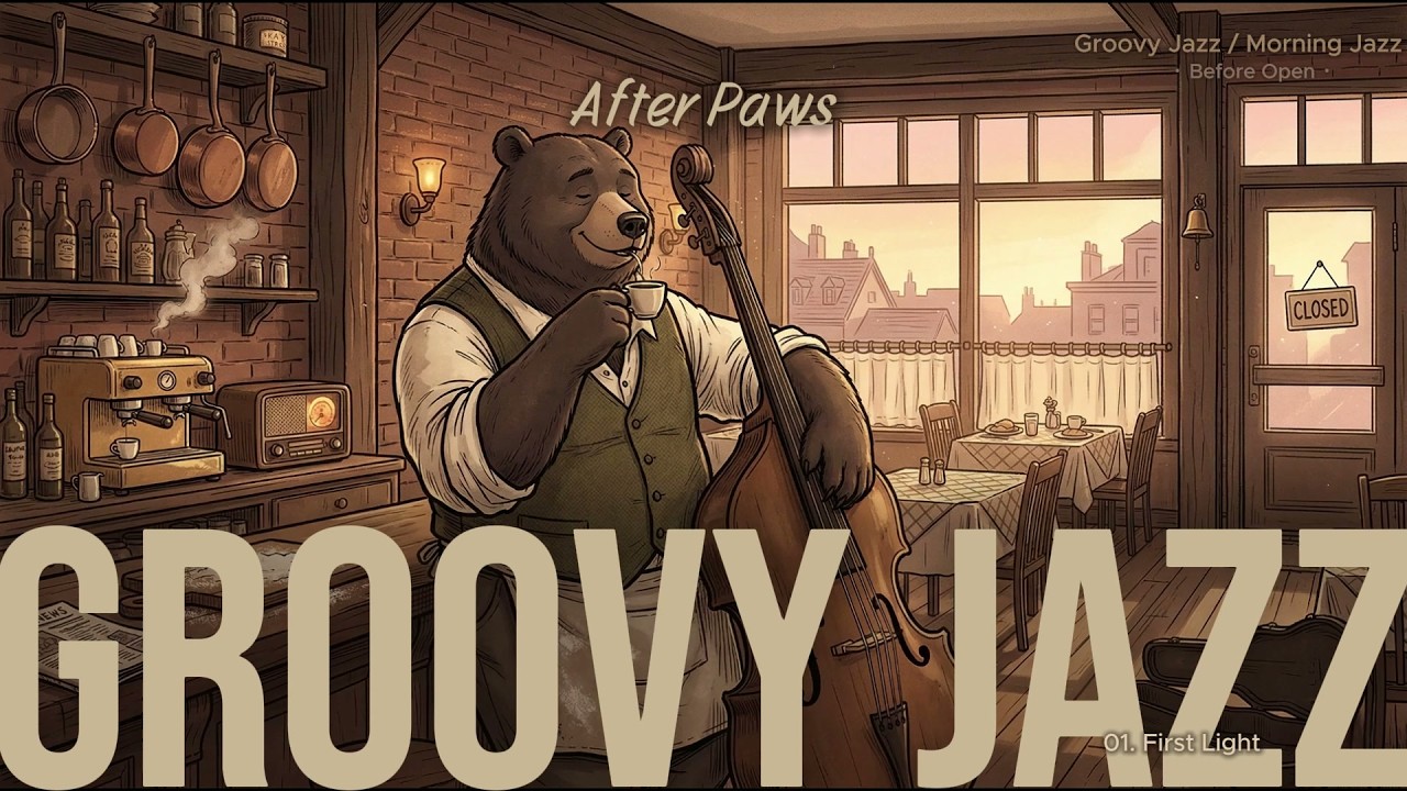 The Bear Opened His Bistro Alone at 6 AM. 🎸 Before Open | Groovy Jazz Funk Full Album