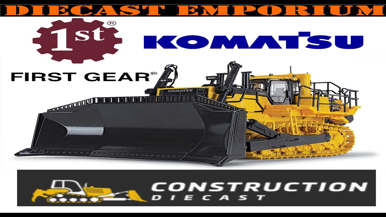 1:50 Scale First Gear Komatsu D475A-8 Crawler Bulldozer Unboxing & Review