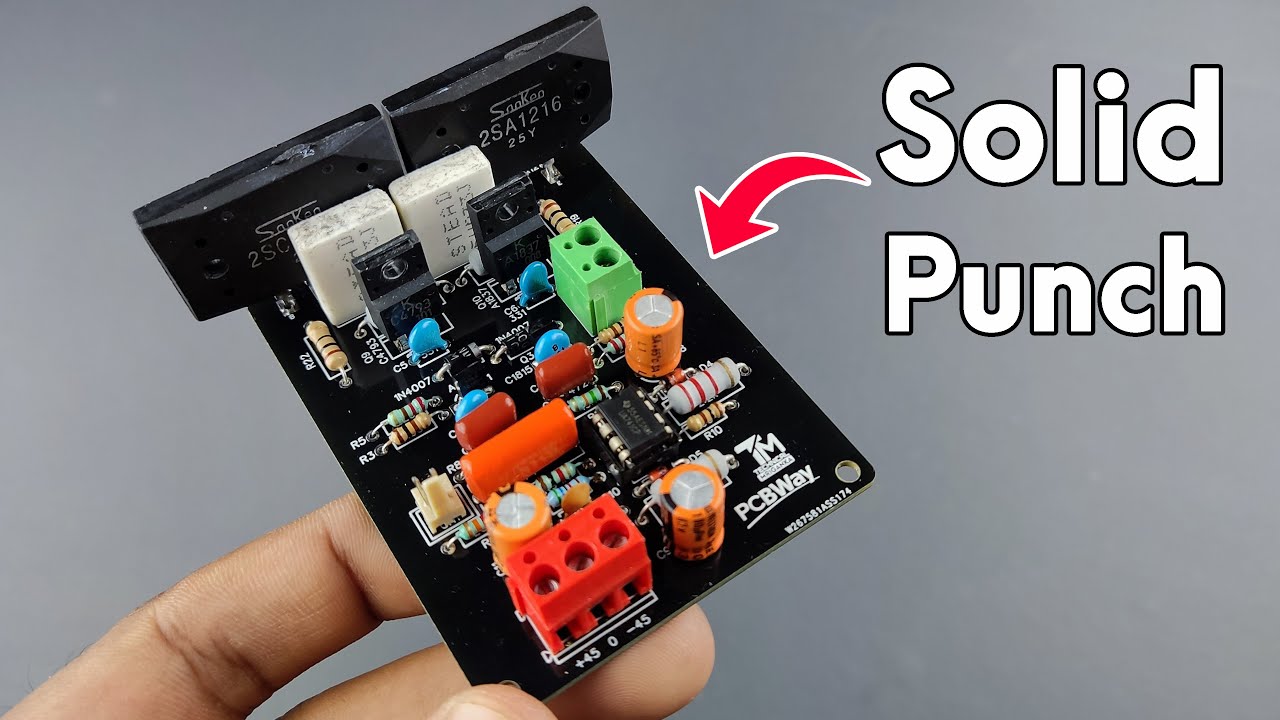 High-performance, high power Amplifier using 2SC2922 and 2SA1216.