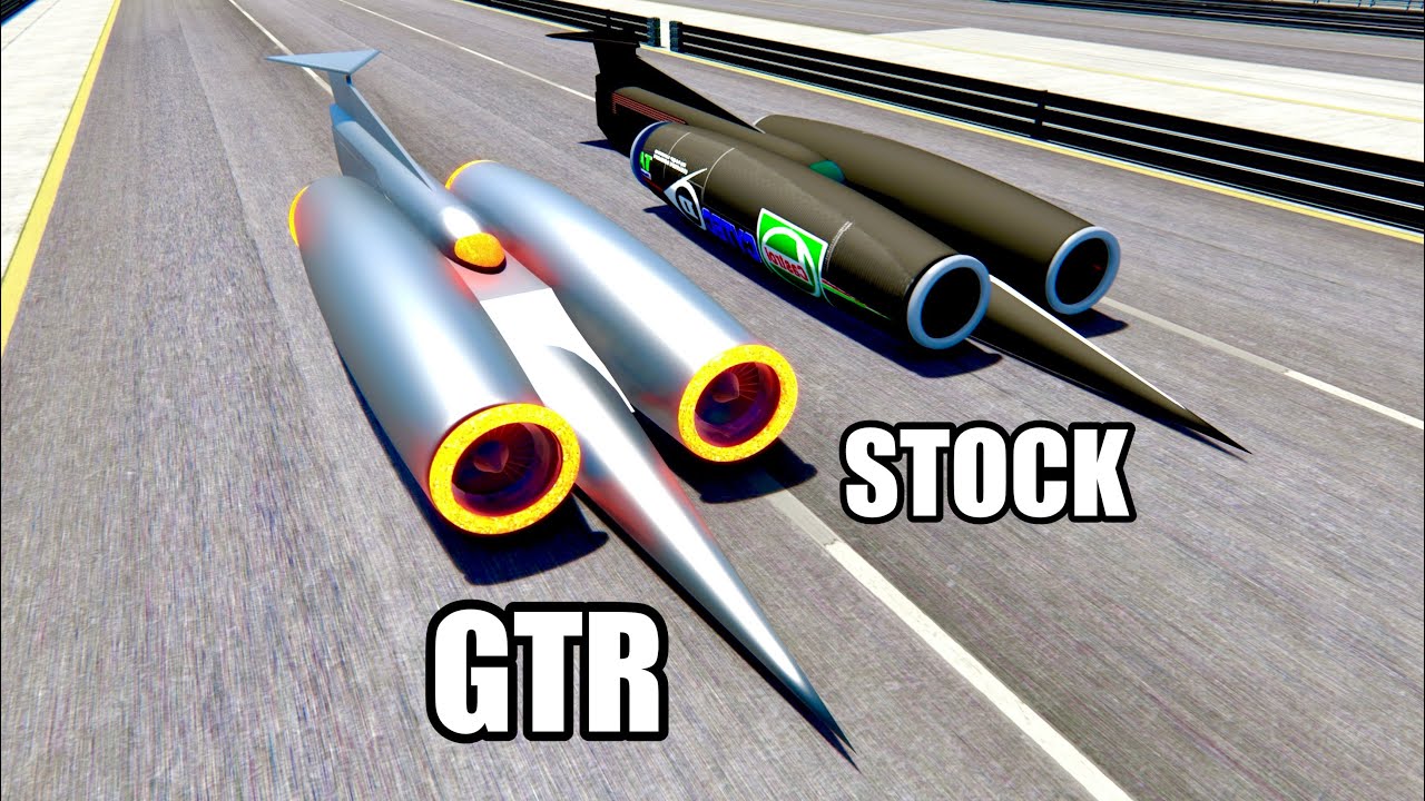 How faster is Thrust SSC GTR than Thrust SSC (stock) - Time battle at Special Stage Route X