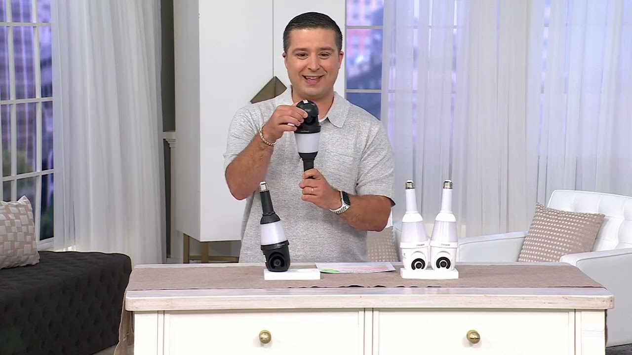 Energizer Smart WIFI Pan & Tilt 2K Light Bulb Camera 2PK on QVC