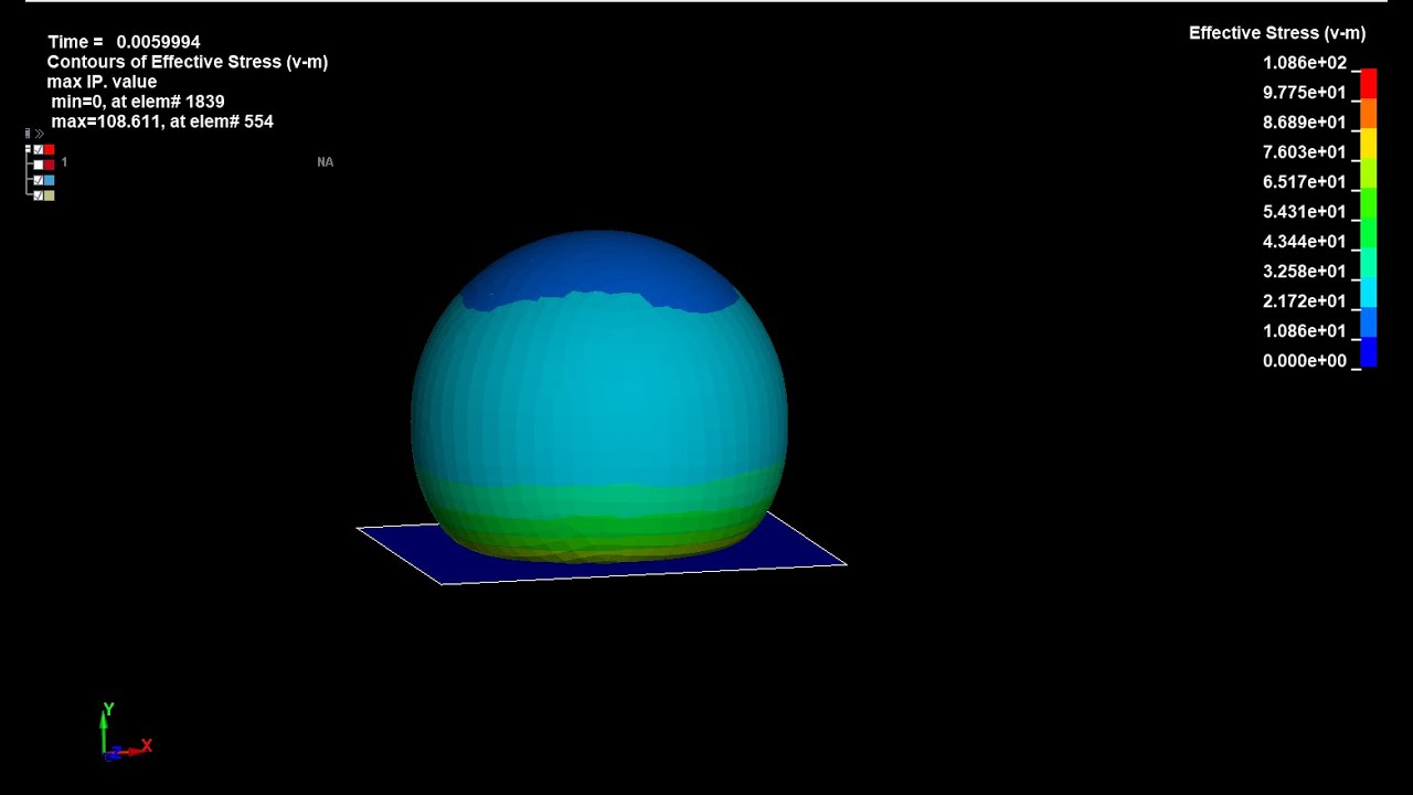 Ansys LS-Dyna Step-by-Step Tutorial - Drop Study of an inflated rubber ball