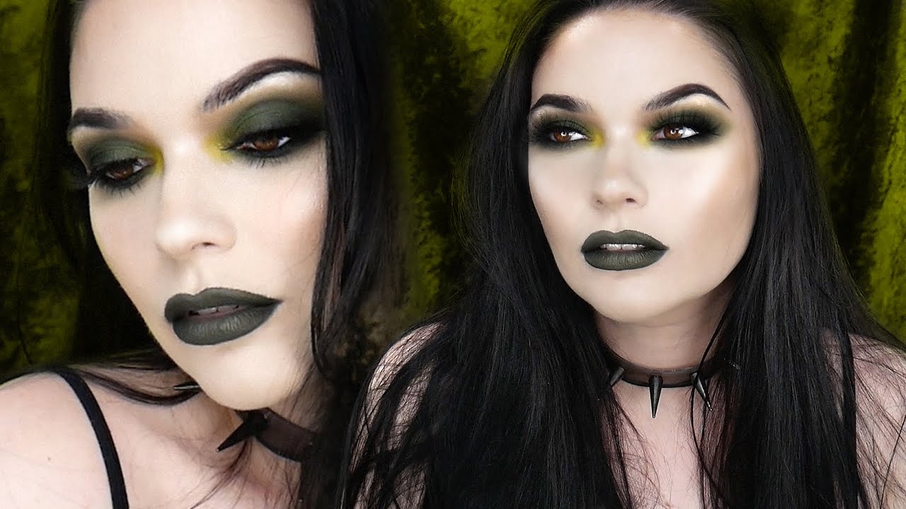 🌲DARK GREEN Goth Grunge 🌲 Makeup Tutorial