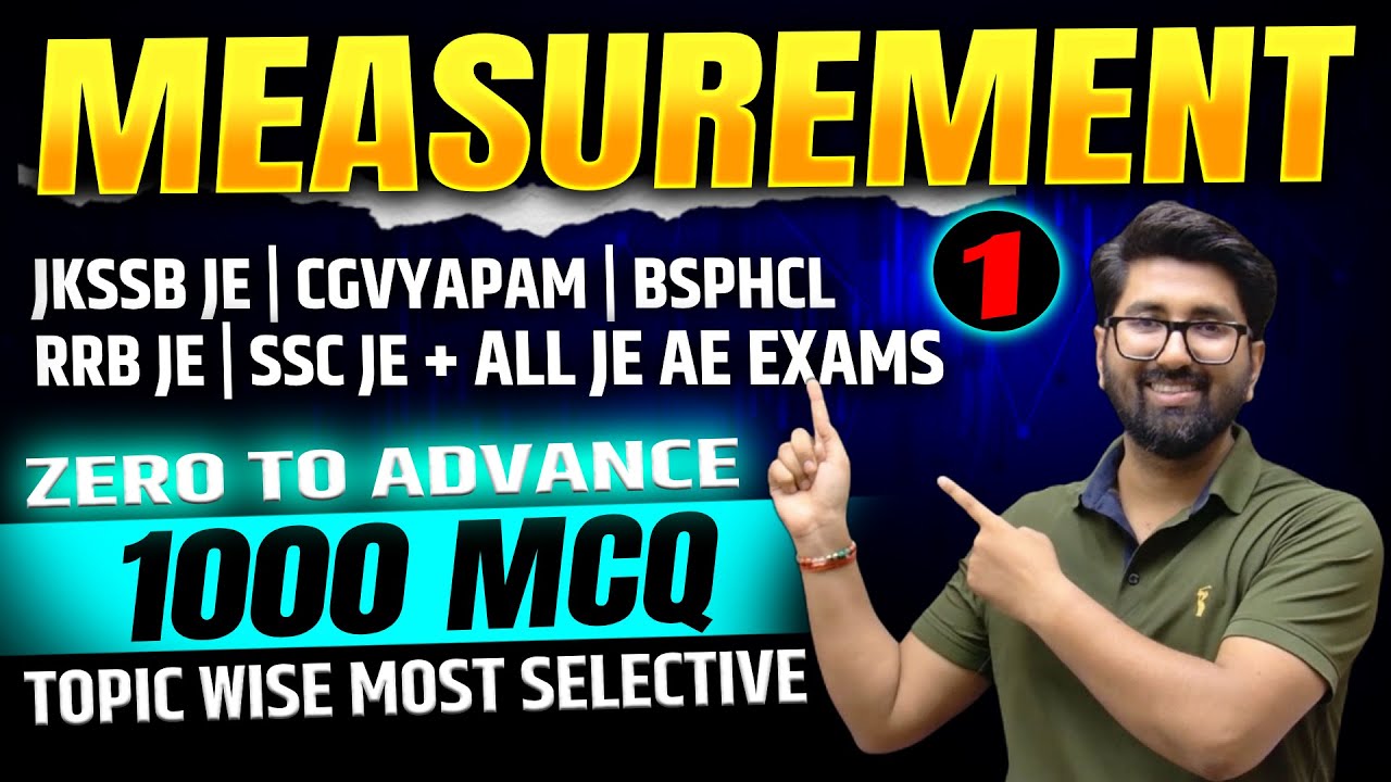 MEASUREMENT MOST SELECTIVE MIXED MCQs #01 JKSSB JE | PGCIL DT #rrbjeelectrical #rrbjecbt2 #sscje
