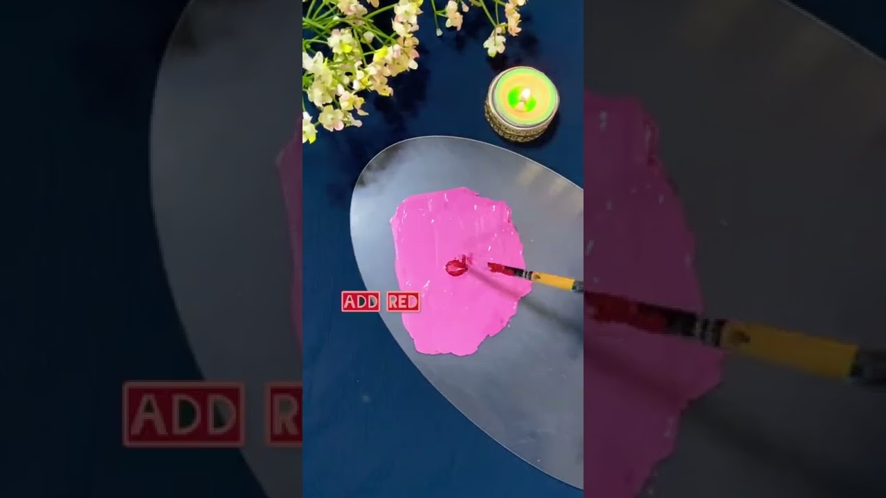 Colormixing tutorial / how to make candy pink colour 