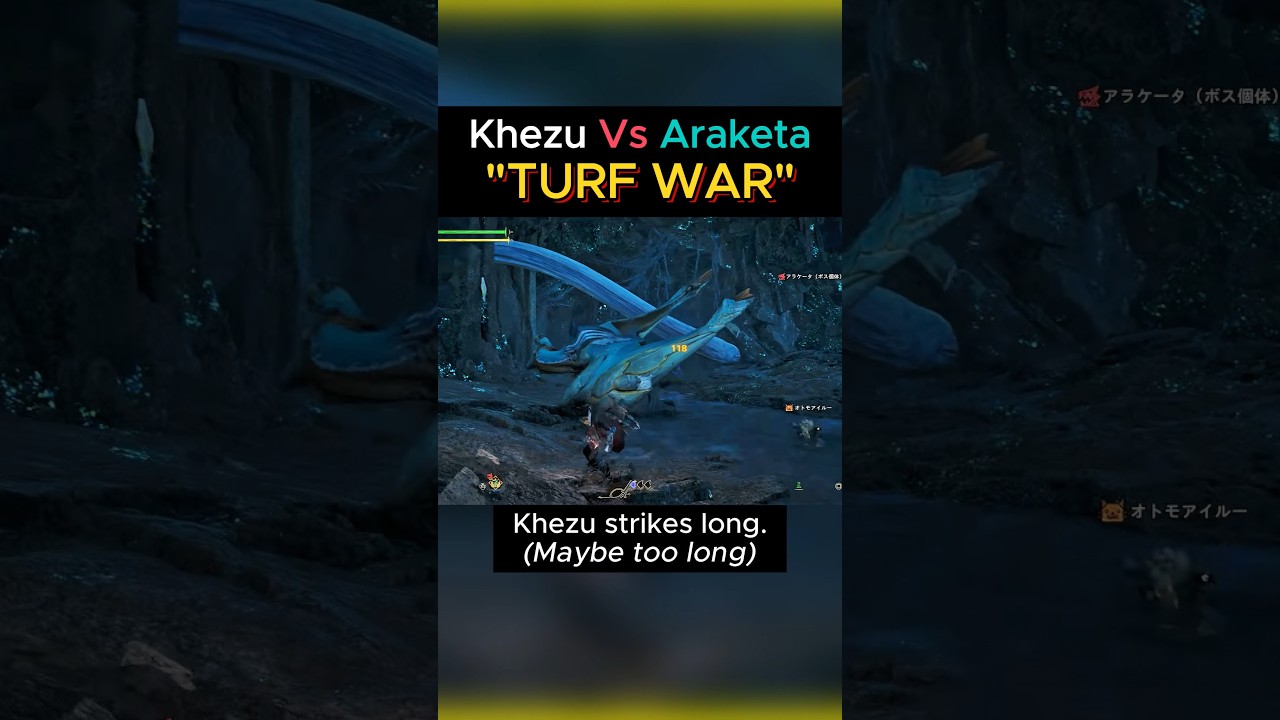 Khezu Vs Araketa Turf War | MH Wilds Ascendance #mhwilds