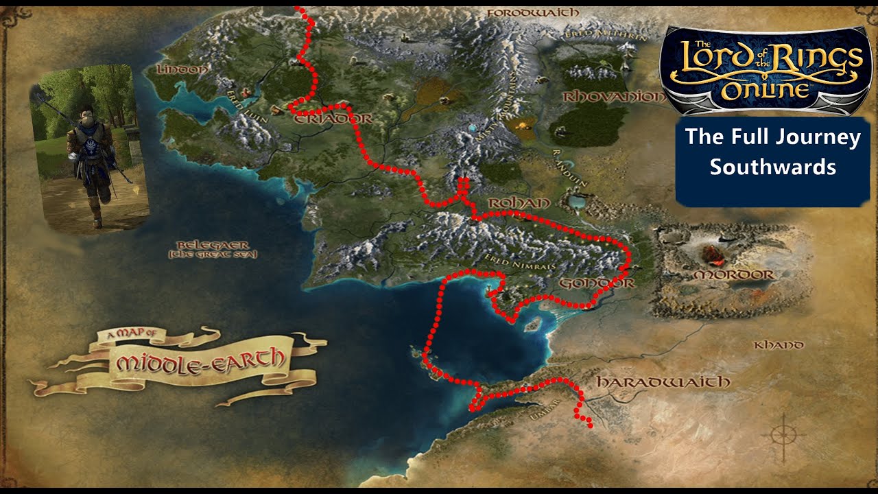 A Long Walk Through Middle Earth | The Full Journey Southwards But 500% Faster | LOTRO