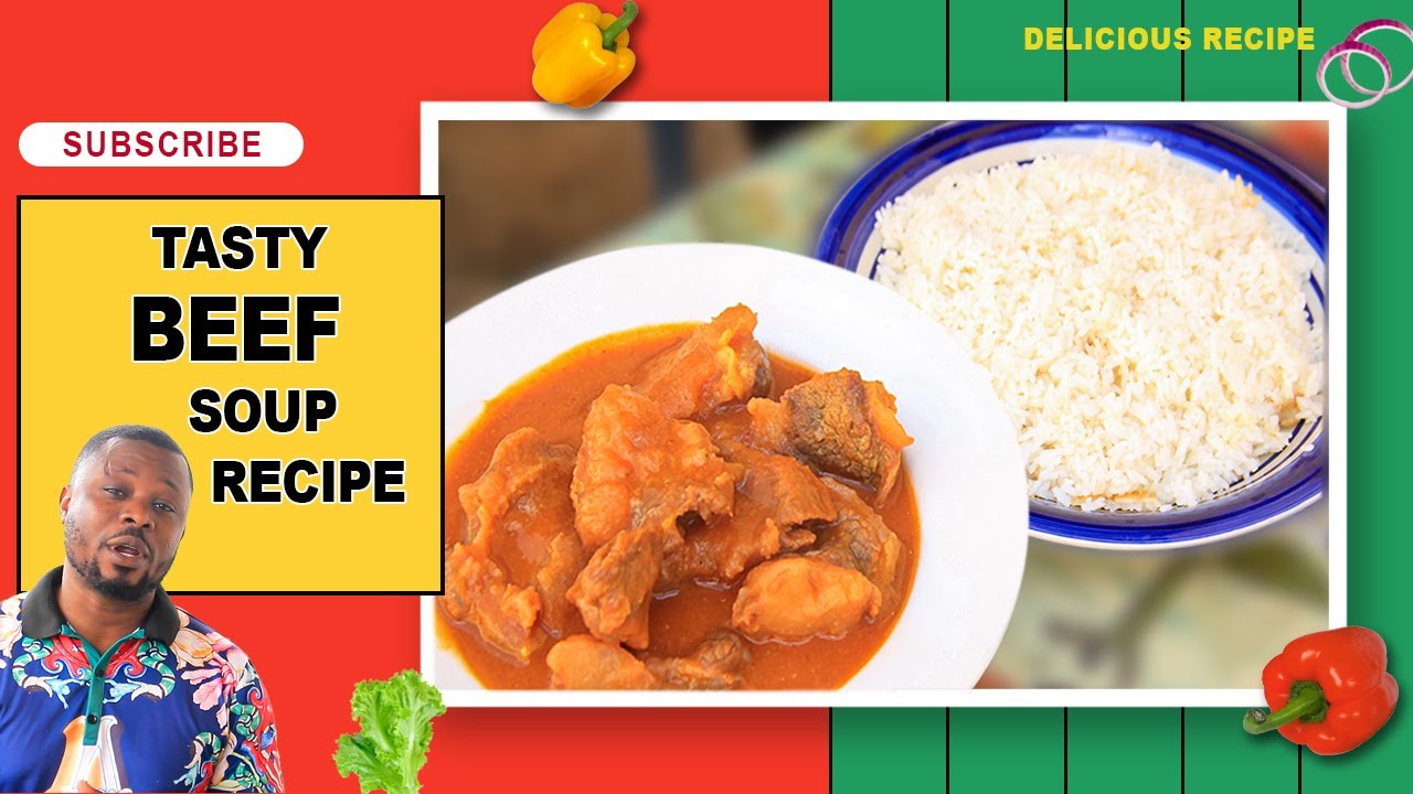 Tasty Beef Soup Recipe || Beef Lightsoup / Pepper Soup With Boiled Rice