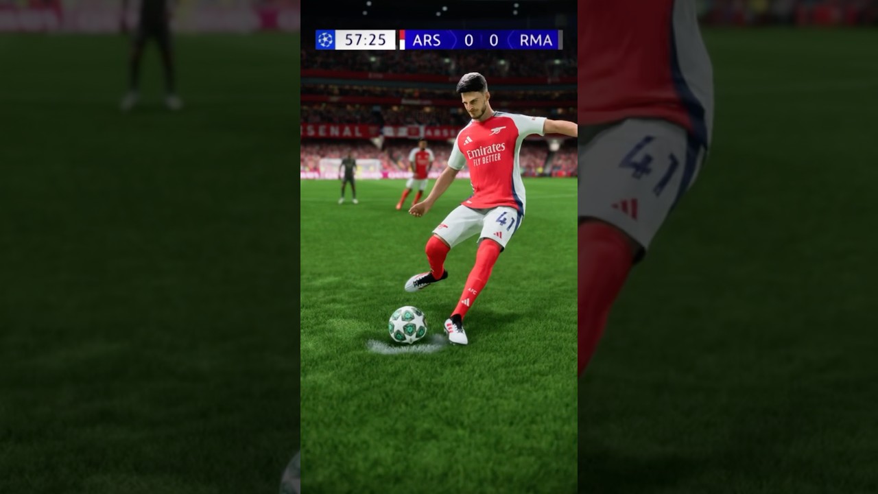 Declan Rice&rsquo;s Freekicks vs Real Madrid INSANE! 🤯 #eafc #eafc25 #fc25 #fut #football #shorts