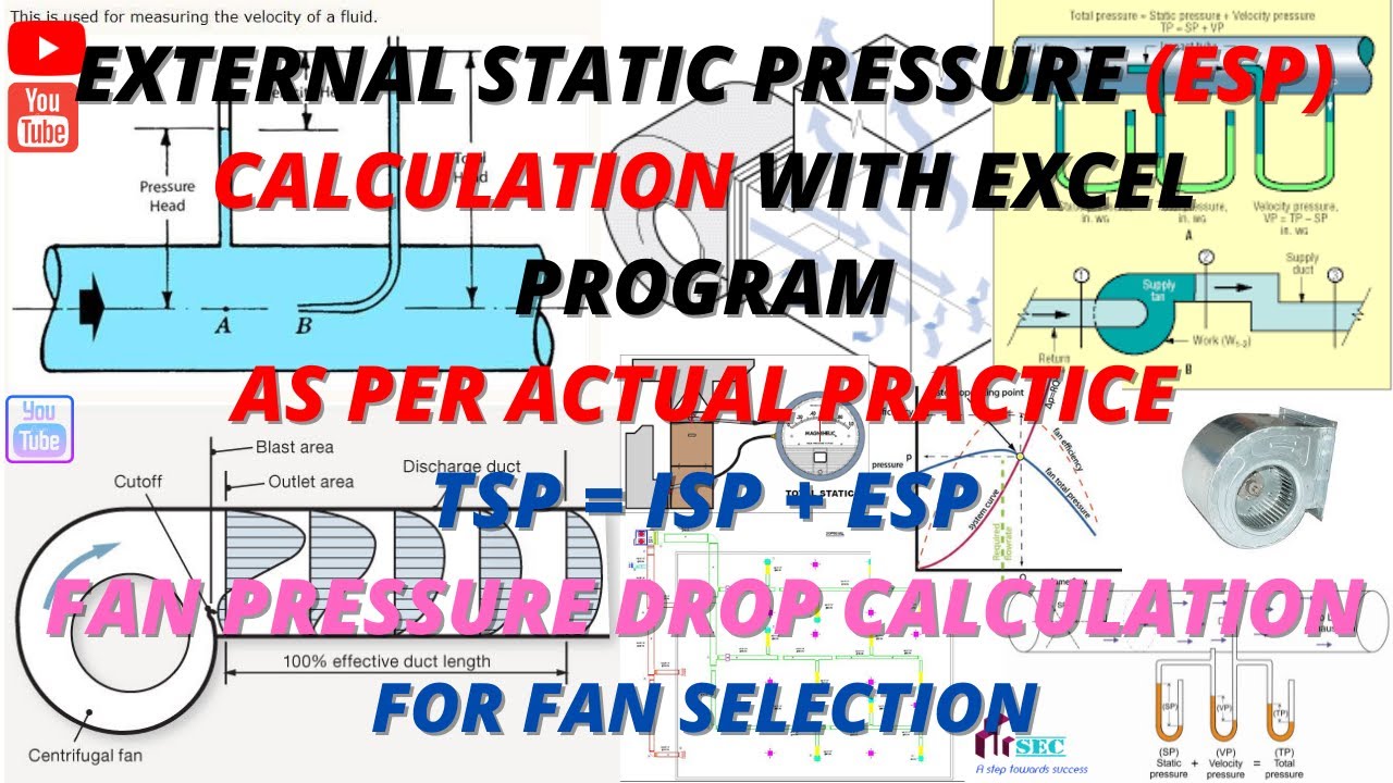 ESP CALCULATION WITH EXCEL PROGRAM IN ACTUAL PRACTICE II FOR DUBAI PROJECT II FAN SELECTION II TSPII