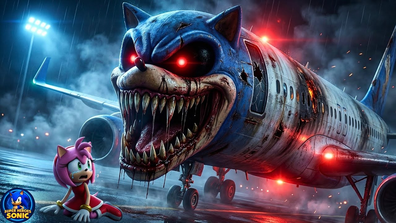 Sonic Becomes a Monster Plane — Amy’s Nightmare Takes Over the Airport 😱✈️