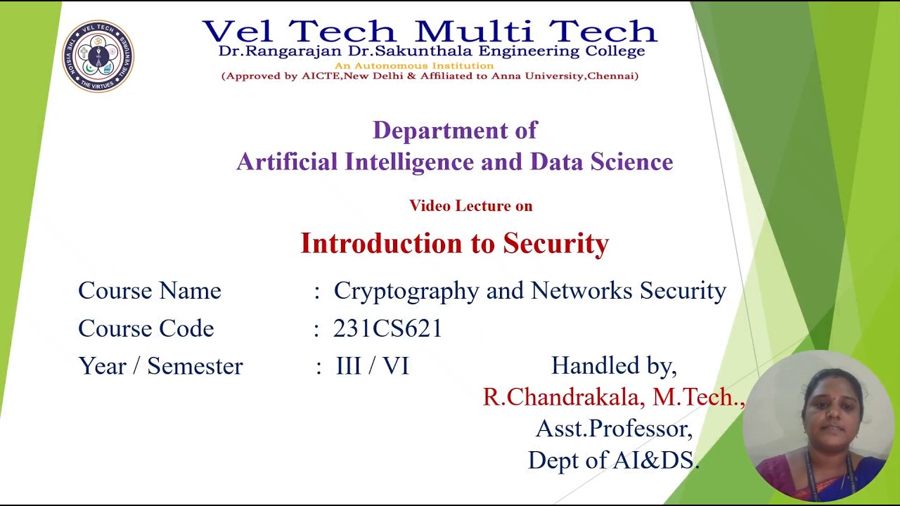 231CS621 Cryptography and Network Security