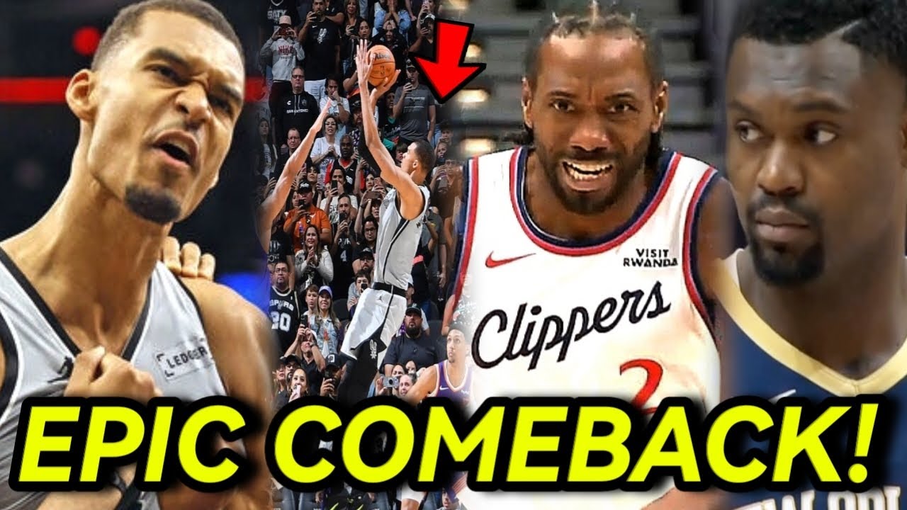 SINCE 2019! Ngayon lang ulit eto nagawa ng Spurs ni Wemby, Epic Comeback laban ni kawhi at Zion
