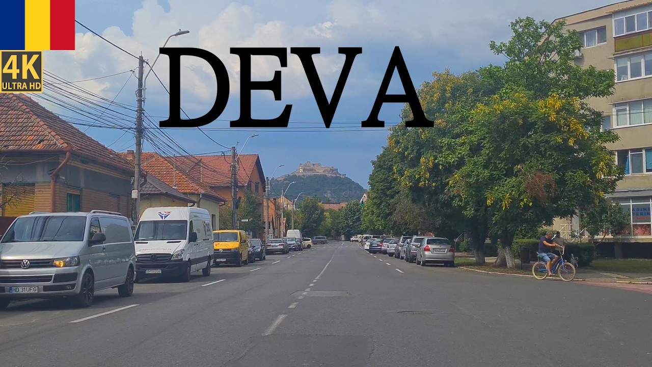 4K City Drive Deva Hunedoara County Romania 4K