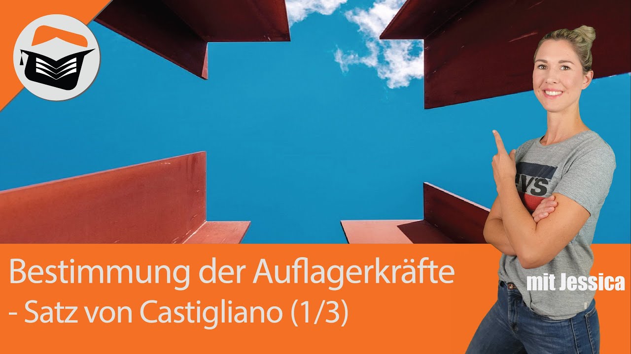 Satz von Castigliano -  Bestimmung der Auflagerkräfte (1/3) - Einfach sehr gut erklärt! Mit Jessica