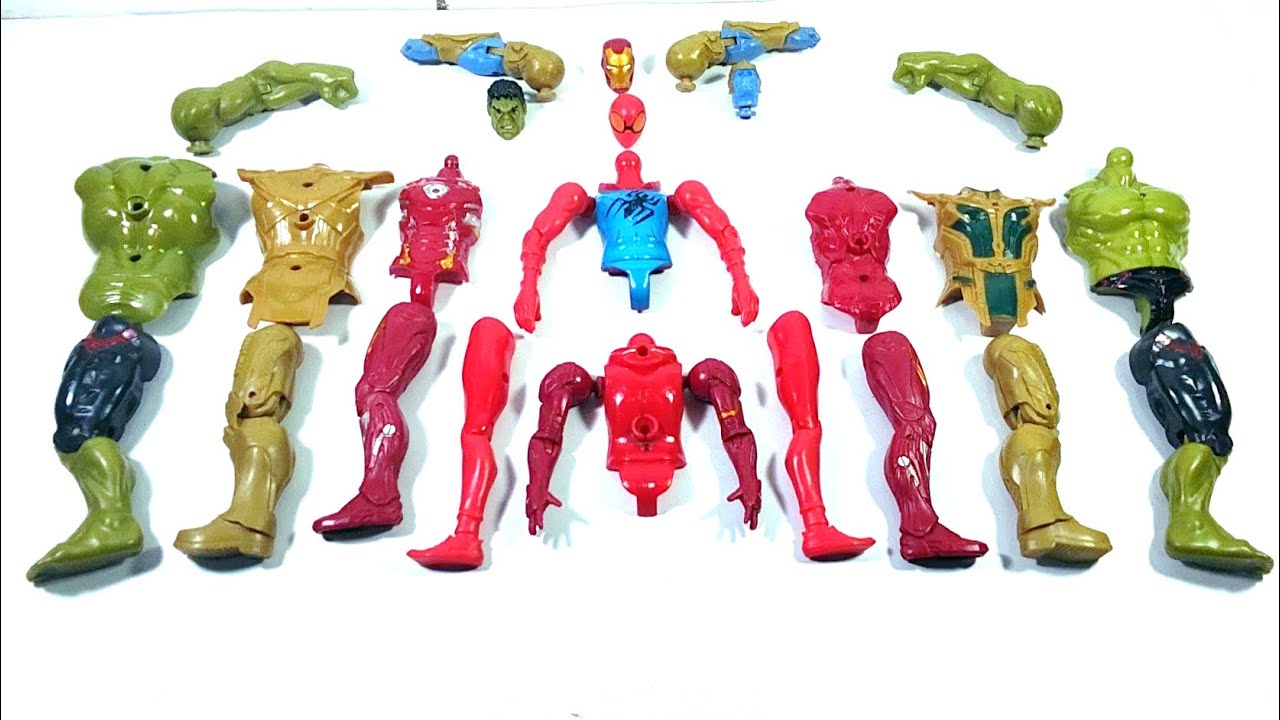 AVENGERS SUPERHERO TOYS SPIDER-MAN GODHI VS IRONMAN VS THANOS ARMOR VS HULK SMASH...