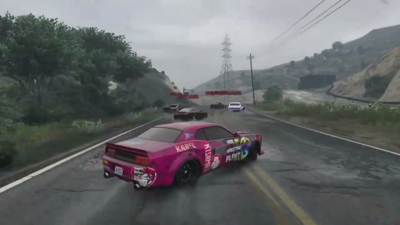 #Gtaonline Drifting Session In The Rain With The #gtamob