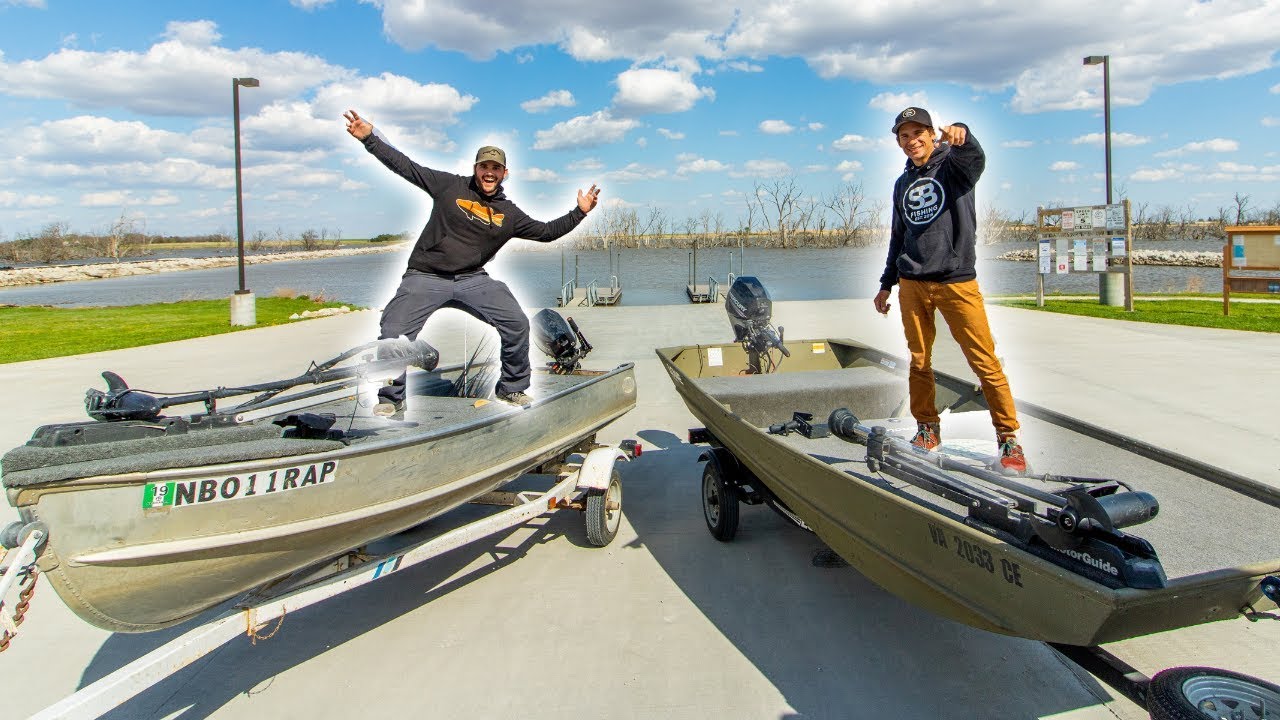 Jon Boat Fishing Tournament VS FLAIR || 50 State Fishing Tour (Lake Wannahoo NE)