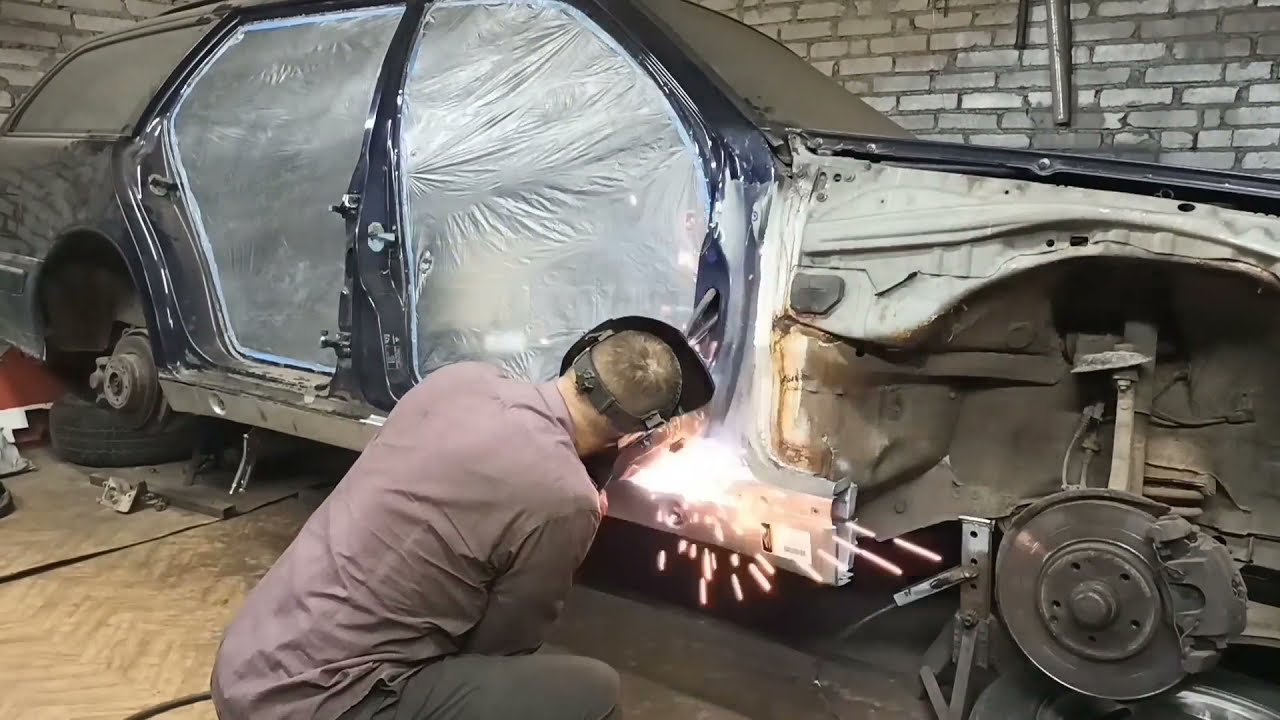 Mercedes-Benz w210. Восстановление. Не совсем гнилой вариант. Ремонт, замена порога Мерседес w210.