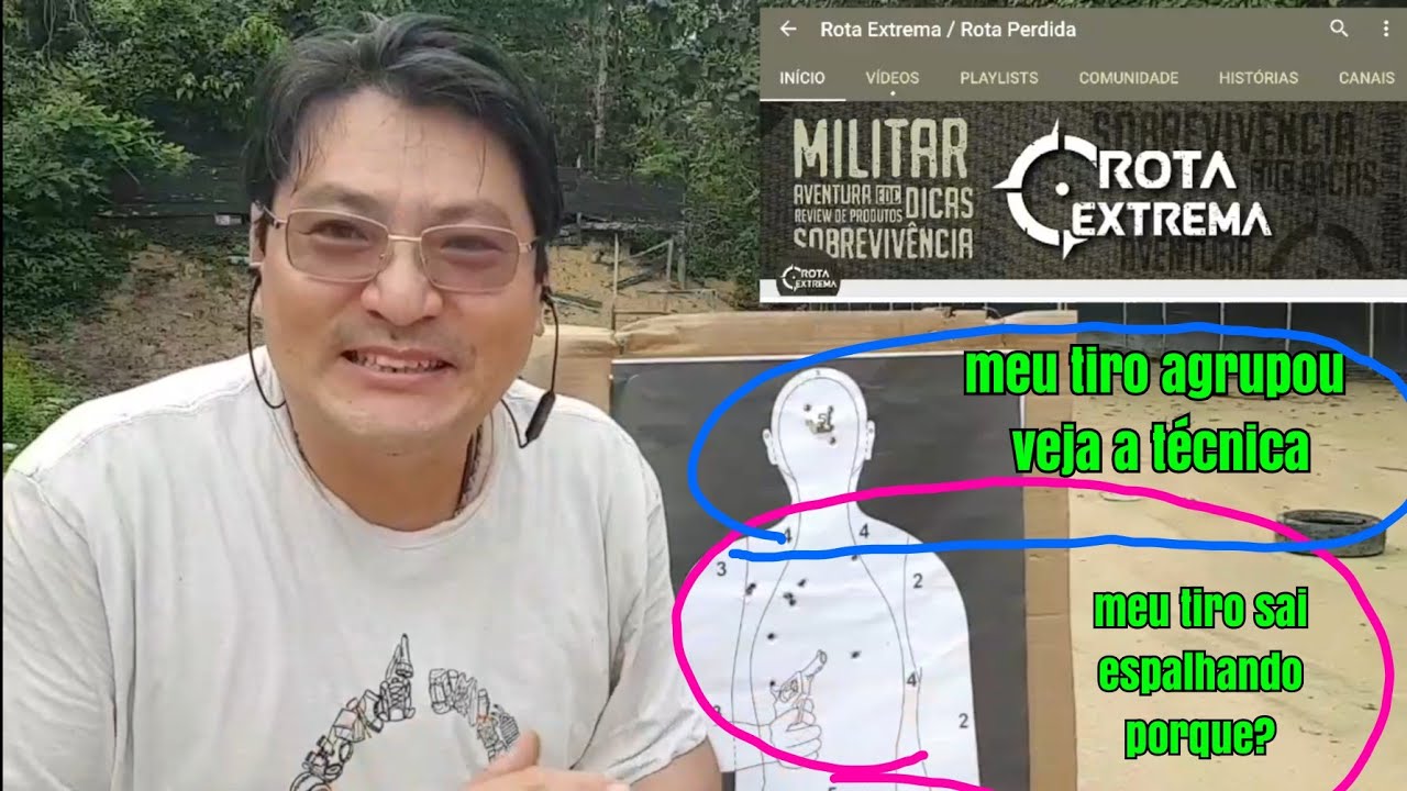 VISADA PERFEITA E PUXADA PERFEITA DO GATILHO.  RESULTADO BOM  AGRUPAMENTO