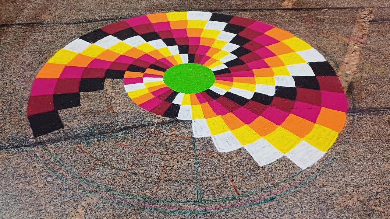 Diwali rangoli|3d rangoli designs| 3d kolam |Diwali special rangoli|newyear kolam |p square rangoli