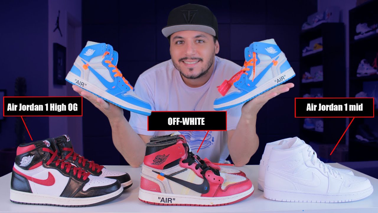 AIR JORDAN 1 - Qual a diferença do HIGH e MID e OFF WHITE