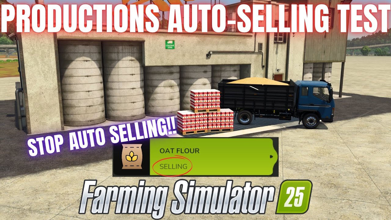 AUTO SELL PRODUCTIONS TEST - Farming Simulator 25