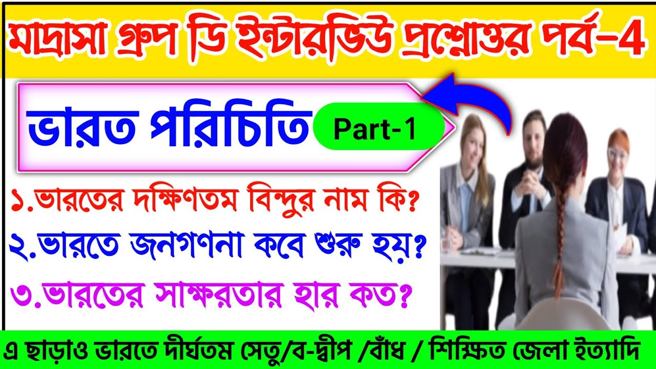 Madrasah Group D Interview Questions and Answers | মাদ্রাসা গ্রুপ ডি ইন্টারভিউ | Msc Group D |