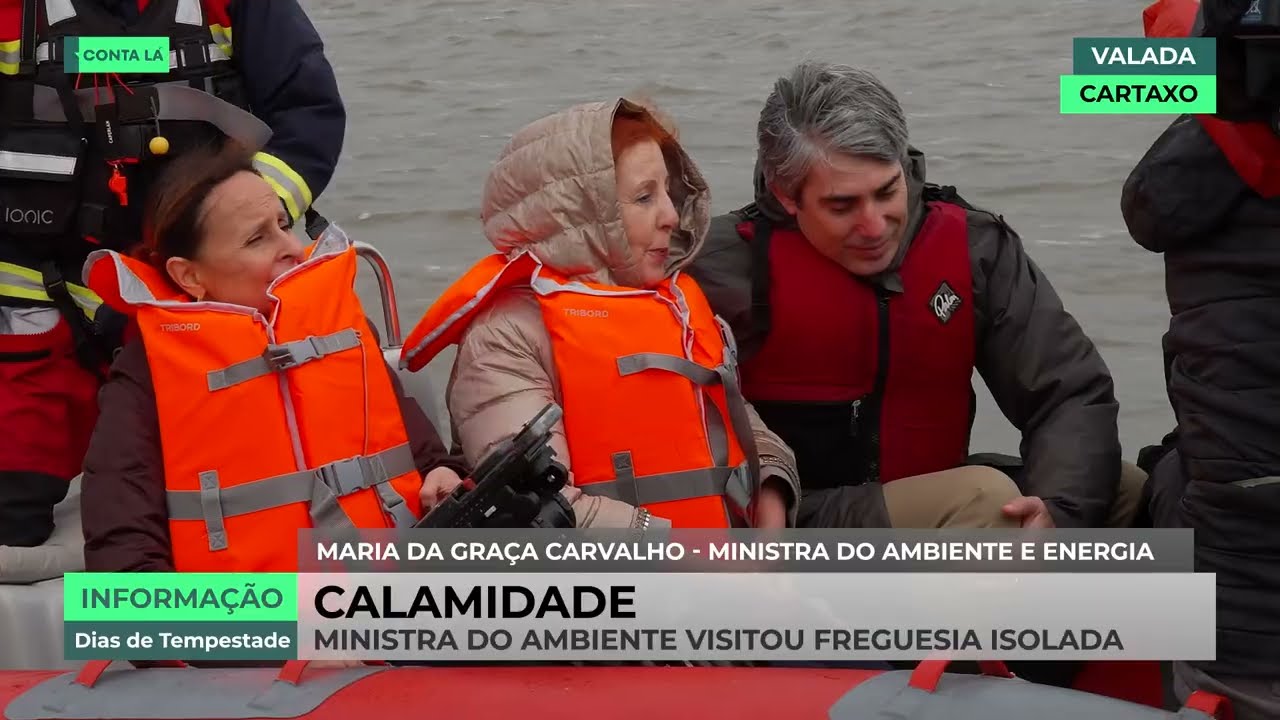 Ministra do Ambiente visitou freguesia Valada que está isolada há dias com a subida das águas