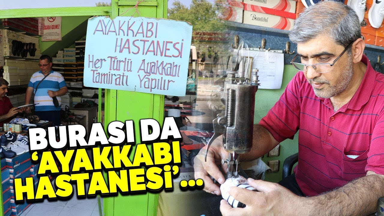 Tamirat Yaptığı İş Yerine 'Ayakkabı Hastanesi' İsmini Verdi