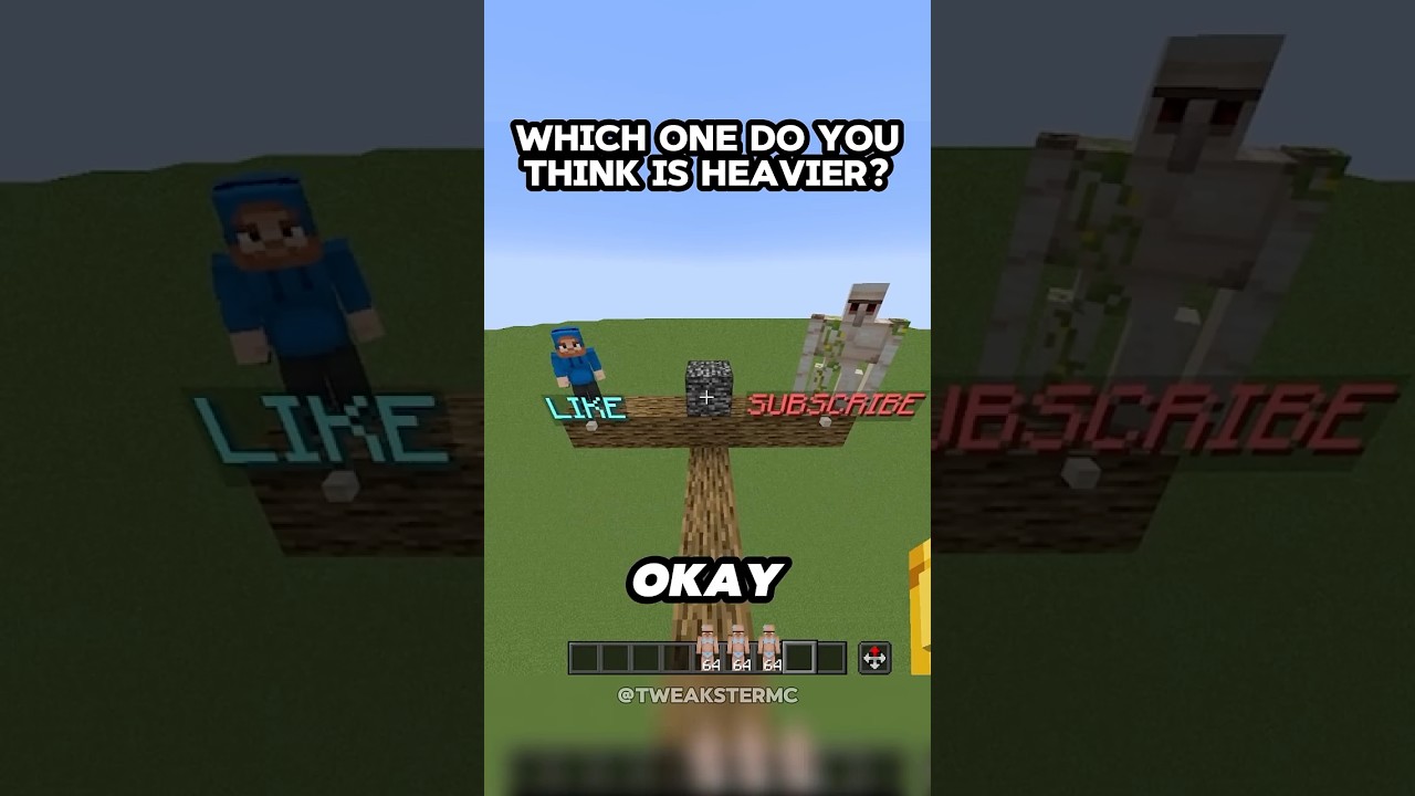 Subscribe if you are not heavy #minecraft #shorts