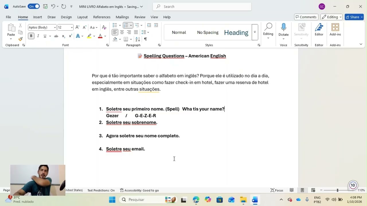 Como usar o Minilivro (Alfabeto em Inglês)