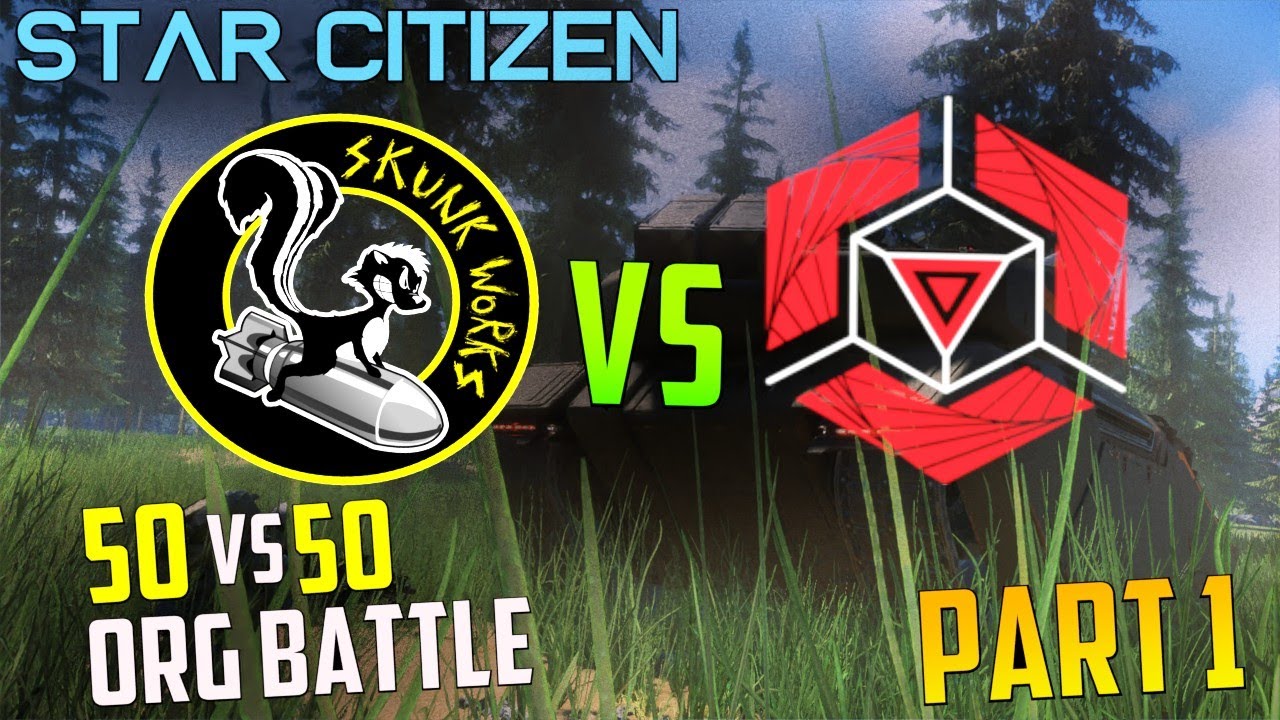 50 v 50 PVP Battle for Ghost Hollow - Skunks VS (BSI + INVFED)  - Part 1 - First Phase! Star Citizen