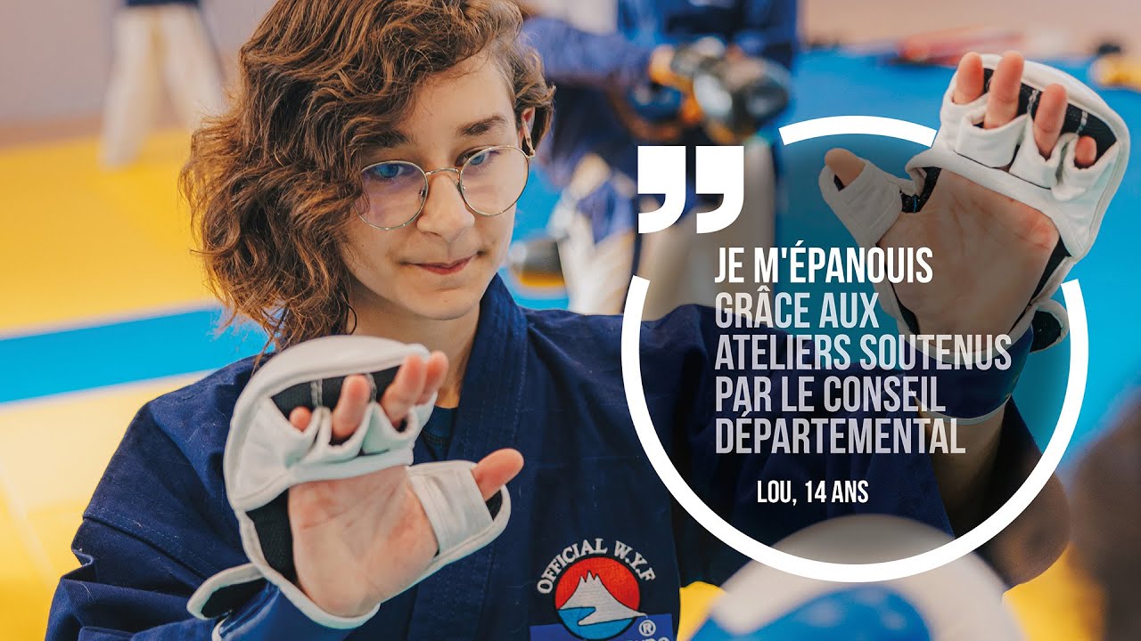 Lou, 14 ans, championne de France de Yoseikan Budo, soutenue par le Conseil départemental