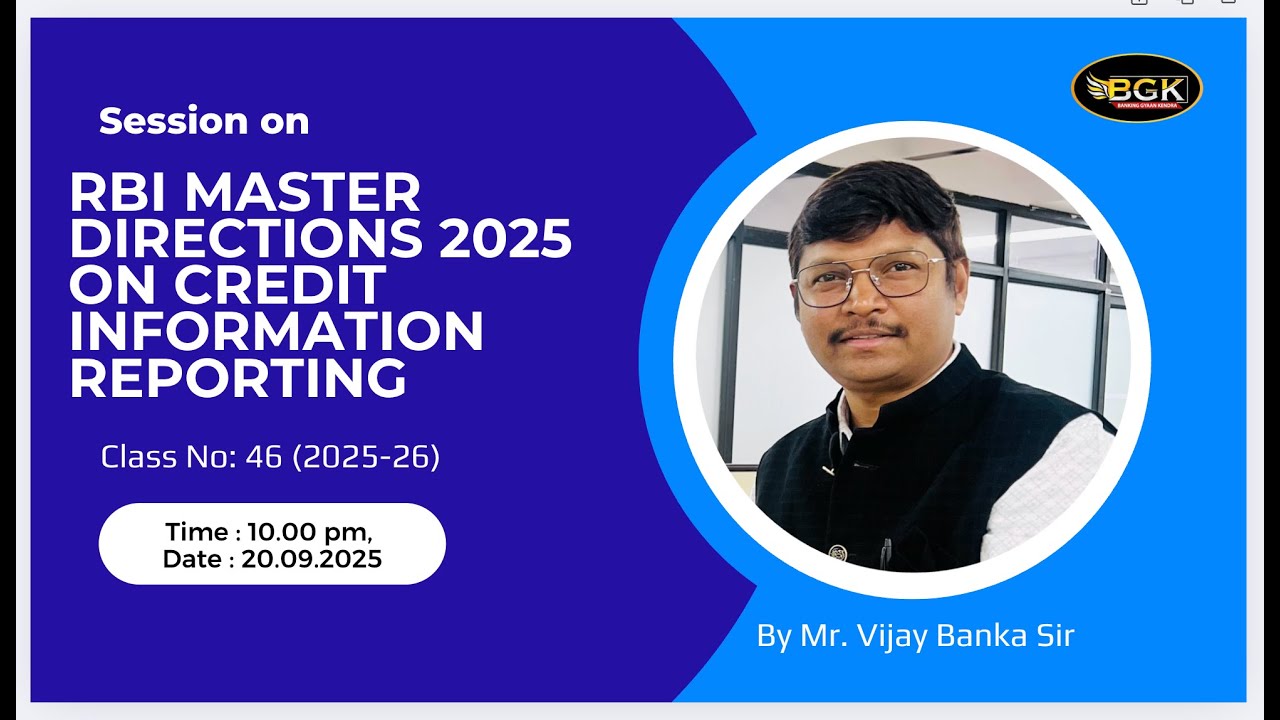 RBI Master Direction 2025 on Credit Information Reporting dtd  20 09 2025