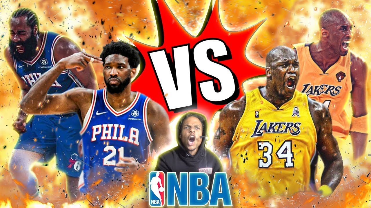 NBA 2K22 INSANE GAME! SHAQ & KOBE VS JAMES HARDEN AND JOEL EMBIID!!