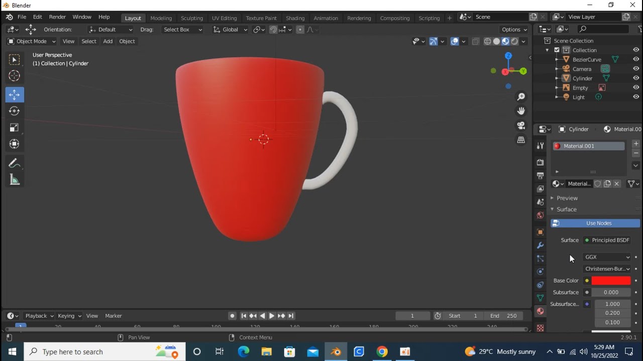 Blender 3D Object Modeling - 3D Cup Design in Blender in tamil- 3D PRINT TAMIL