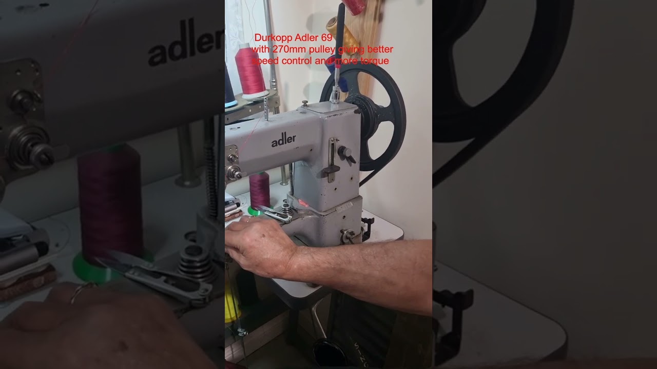 Adler 69 with 270mm pulley to control speed and increase torque
