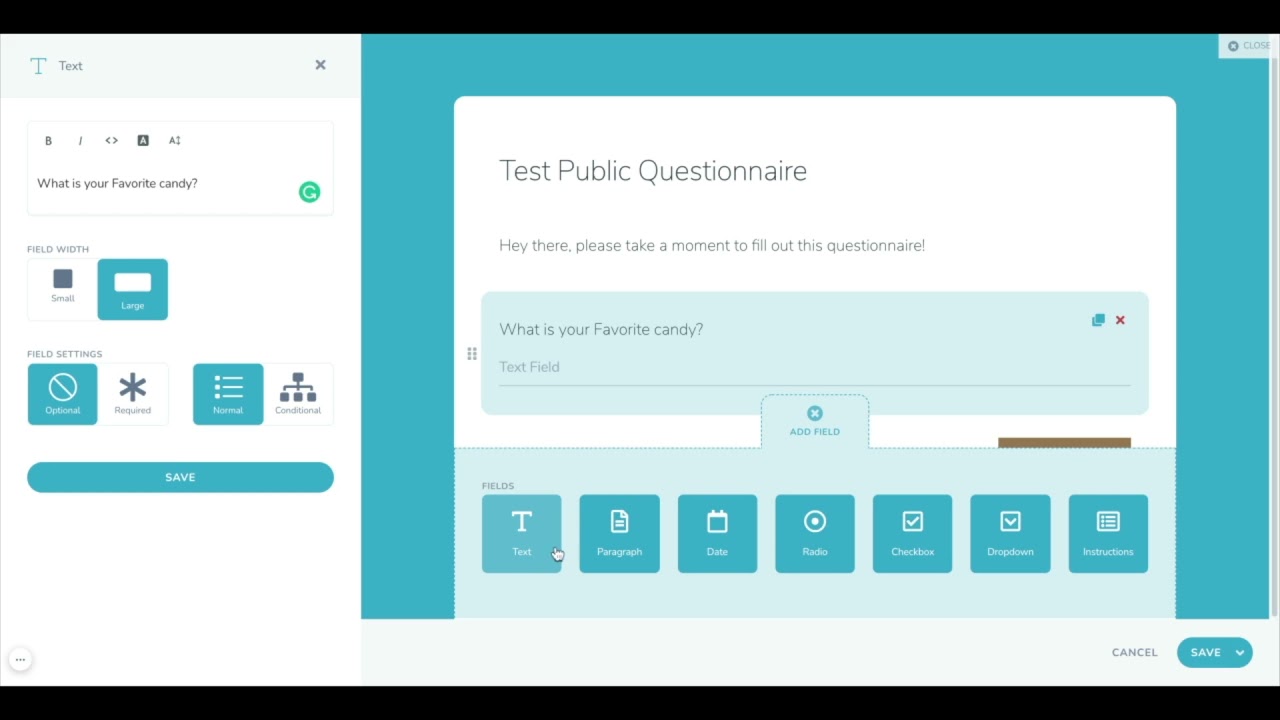 Creating Your First Questionnaire in Sprout Studio