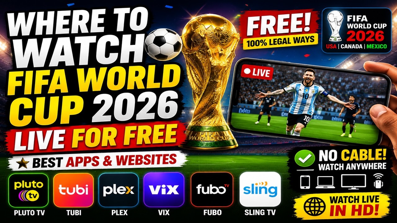 Where To Watch FIFA World Cup 2026 Live For FREE ⚽ Best Apps & Websites