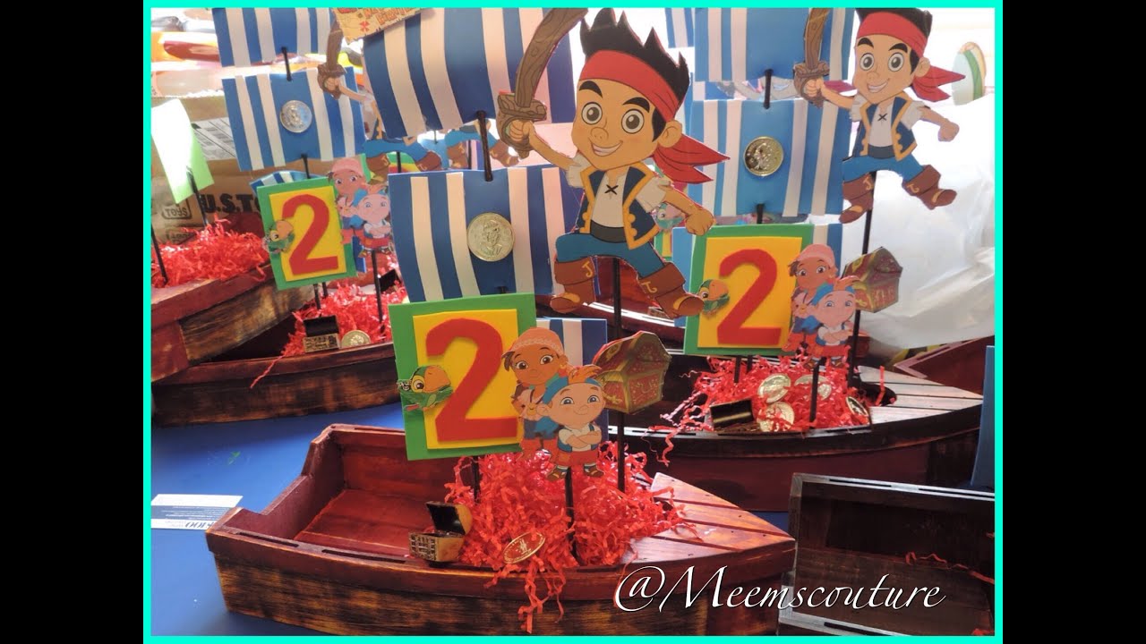 DIY Jake And The Neverland Pirates Party Center Pieces