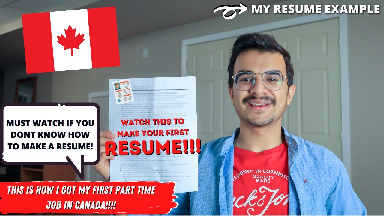 HOW TO MAKE YOUR FIRST RESUME FOR PART-TIME JOBS IN CANADA | MUST WATCH