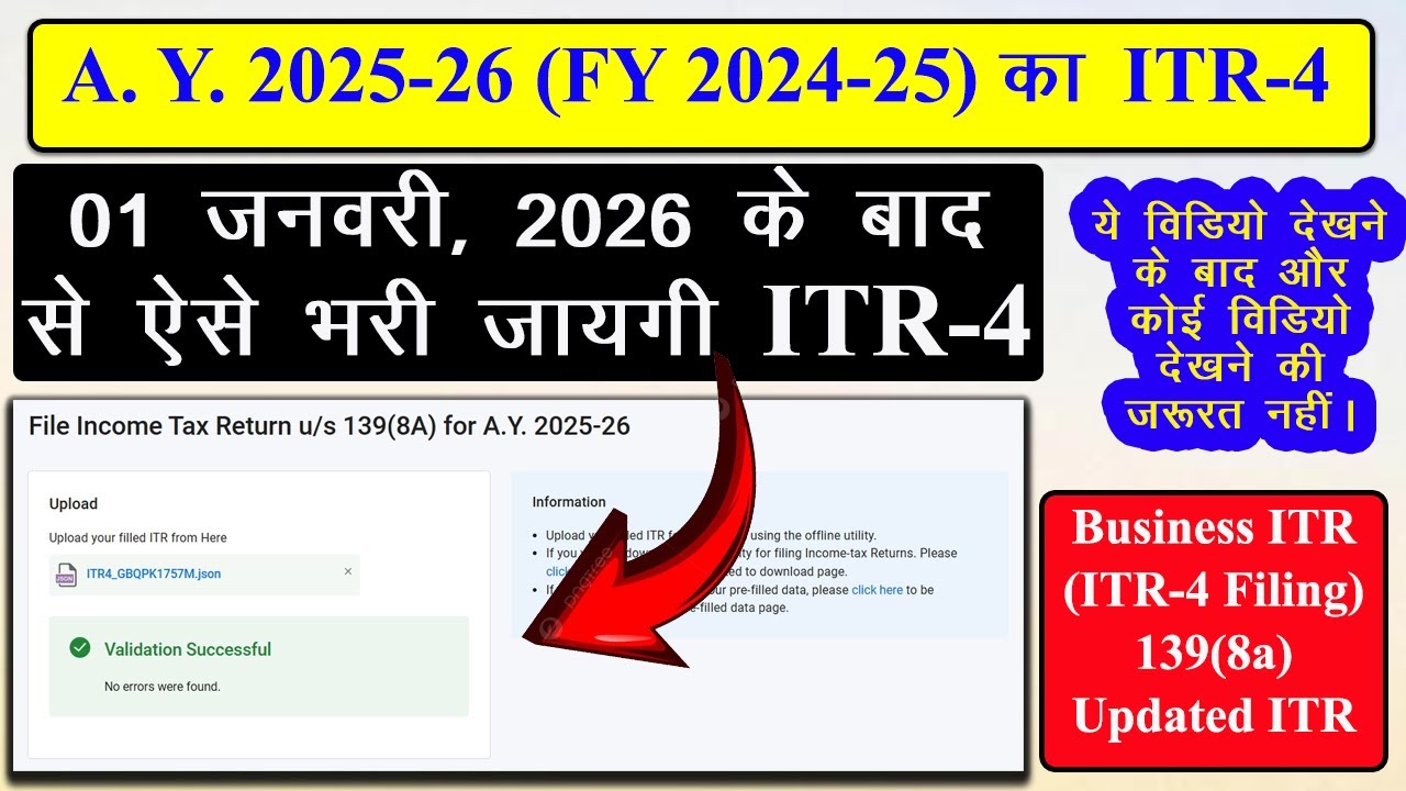 ITR 4 Filing u/s 139(8a) AY 2025-26 (FY 2024-25) | How to File Updated ITR 4 AY 2025-26 | ITR-U