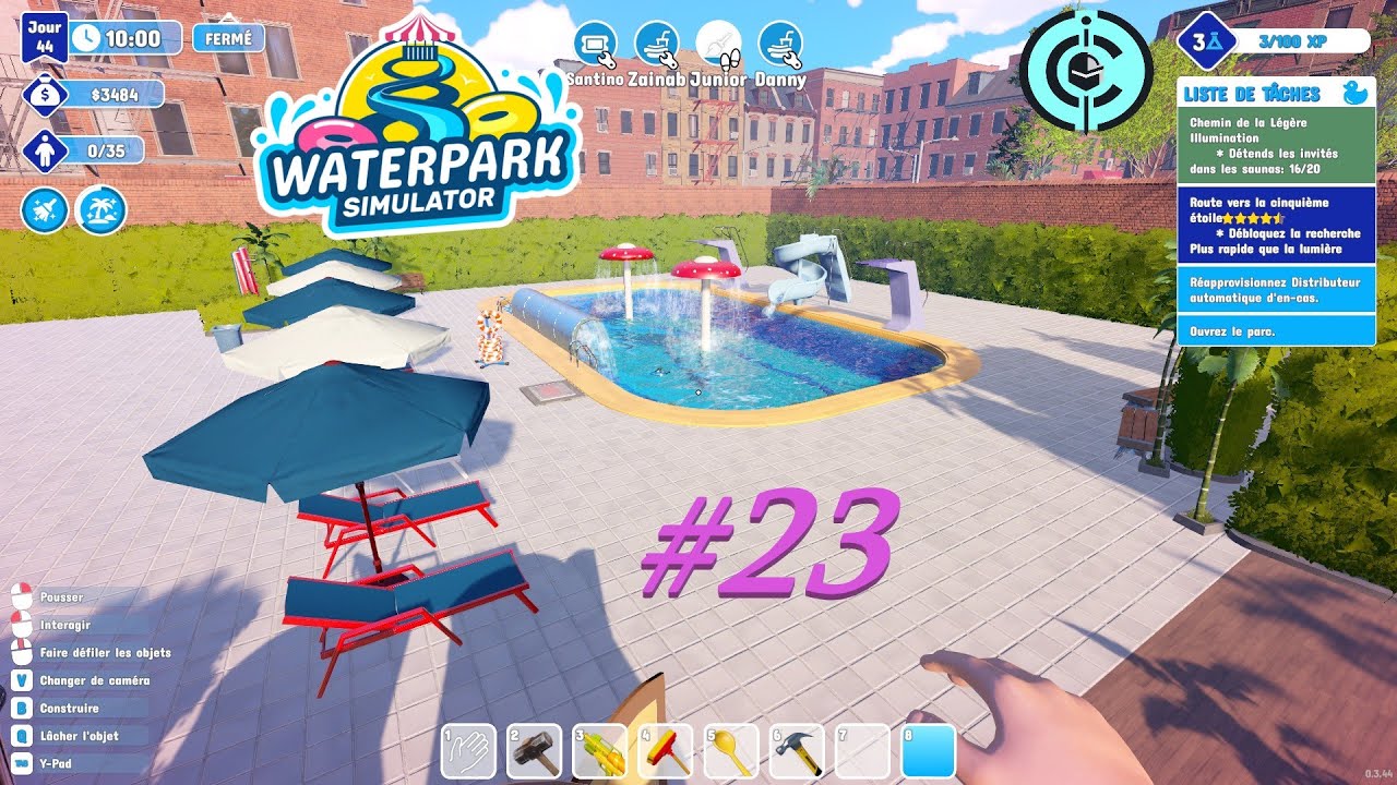waterpark simulator #23: On rase tout, et on recrée une zone piscine.