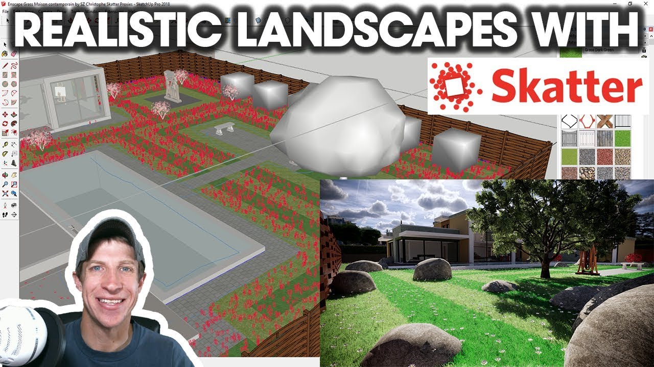 REALISTIC LANDSCAPES with Skatter and Enscape
