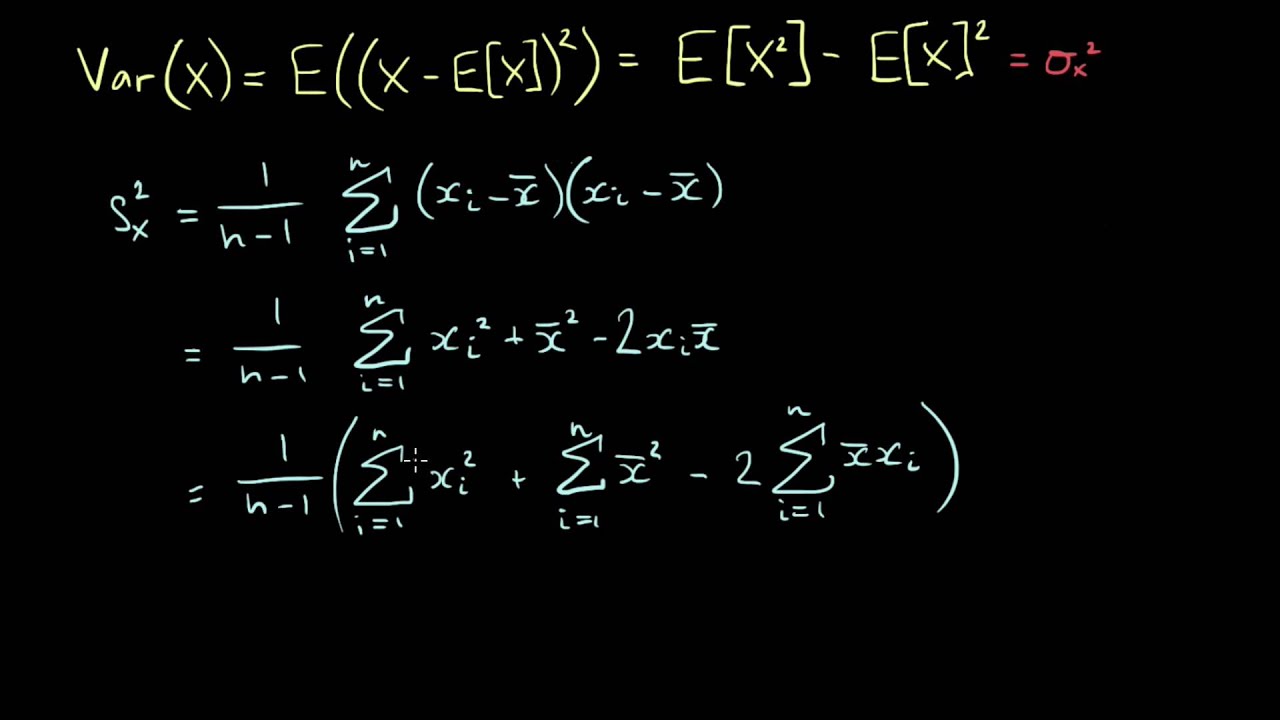 Quick Formula for Sample Variance