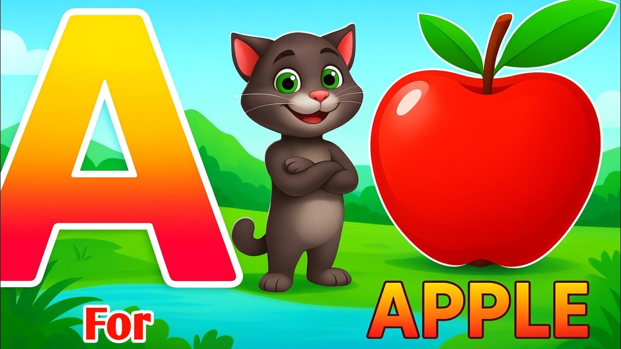 A for Apple 🍎 Kids A to Z Alphabet Video | Hindi Meaning | Nursery & Preschool Education