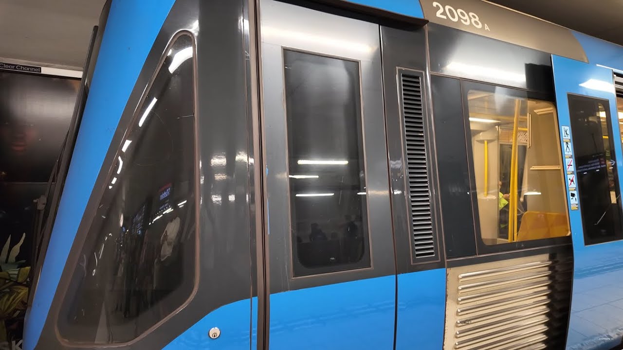 Sweden, Stockholm, subway ride from T-Centralen to Slussen