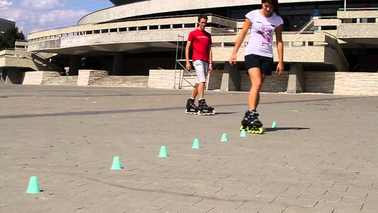 Snake - freestyle slalom na rolkach, nauka tricków