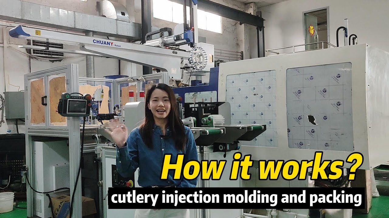 How it works? plastic cutlery injection molding and packing